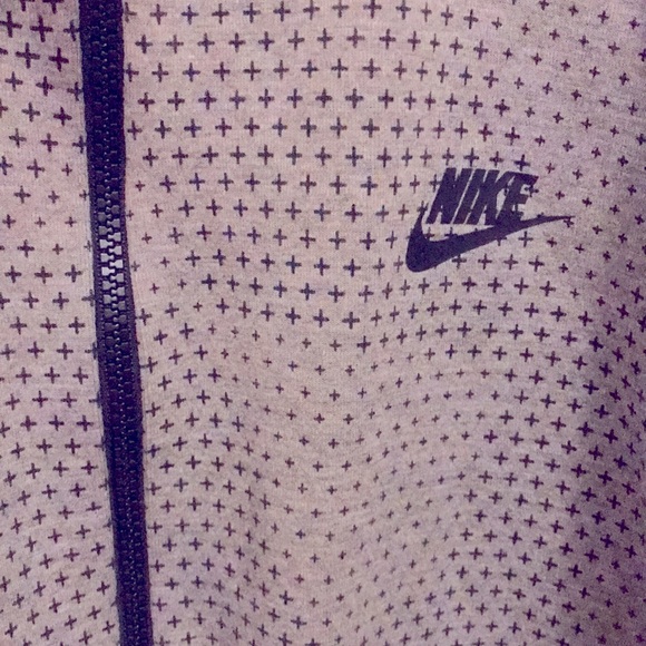 Nike Zip Up Grey Sweatshirt with + Pattern - Picture 3 of 7